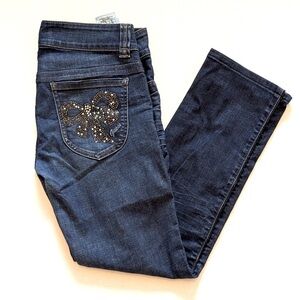 Guess Skinny Jeans Daredevil  Size 30  Rhinestones Bow